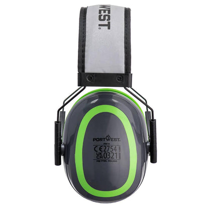 Grey-Green - Back - Portwest HV Extreme Low Clip-On Ear Defenders