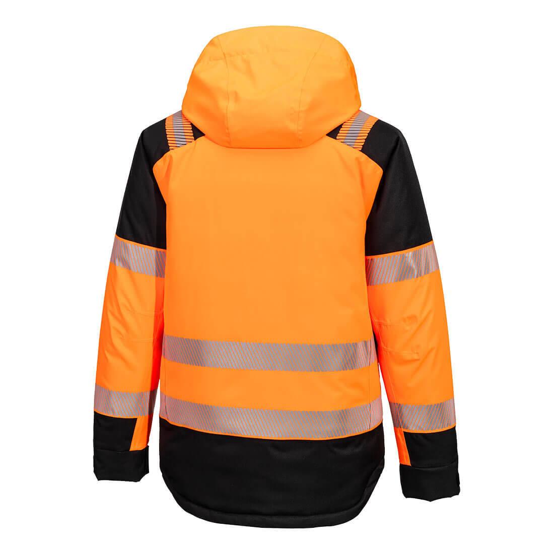Orange-Black - Back - Portwest Unisex Adult PW3 Hi-Vis Winter Jacket