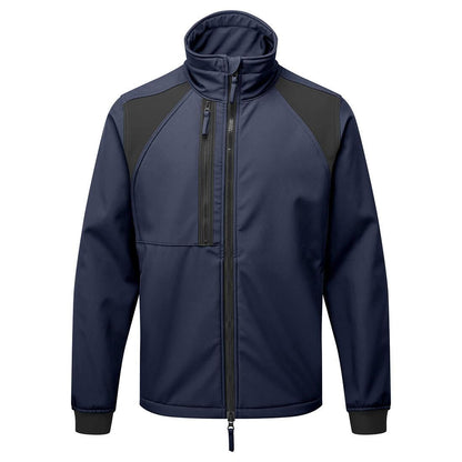 Dark Navy - Front - Portwest Mens WX2 Eco 2 Layer Soft Shell Jacket