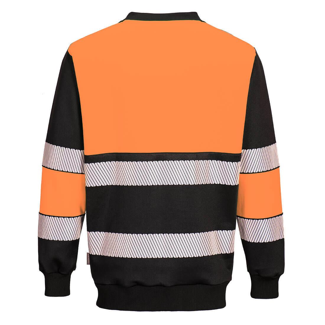 Orange-Black - Back - Portwest Mens PW3 Class 1 Hi-Vis Sweatshirt