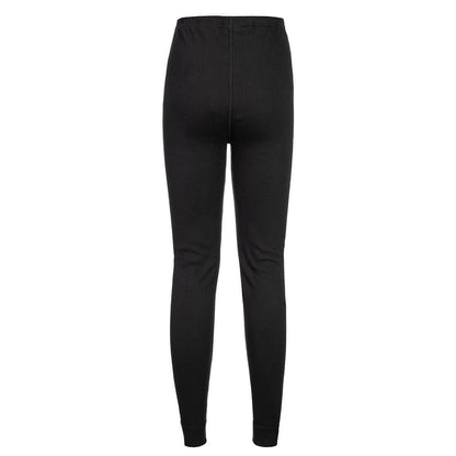 Black - Side - Portwest Womens-Ladies Thermal Bottoms