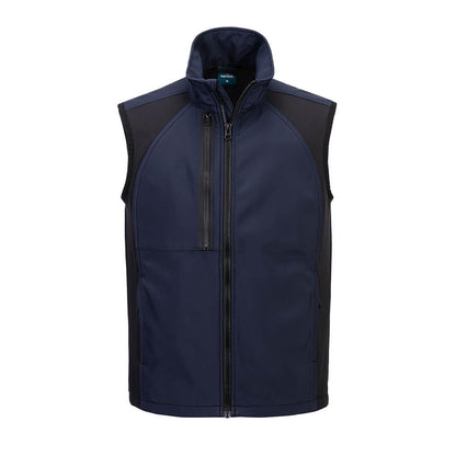 Dark Navy - Front - Portwest Mens WX2 Eco 2 Layer Softshell Body Warmer