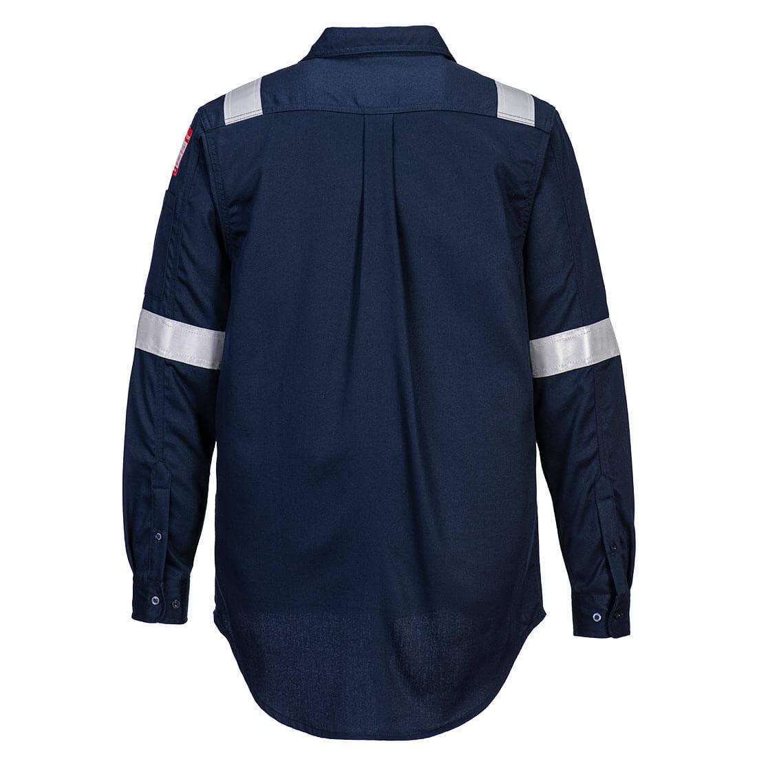 Navy - Back - Portwest Mens Bizflame Work Lightweight Shirt