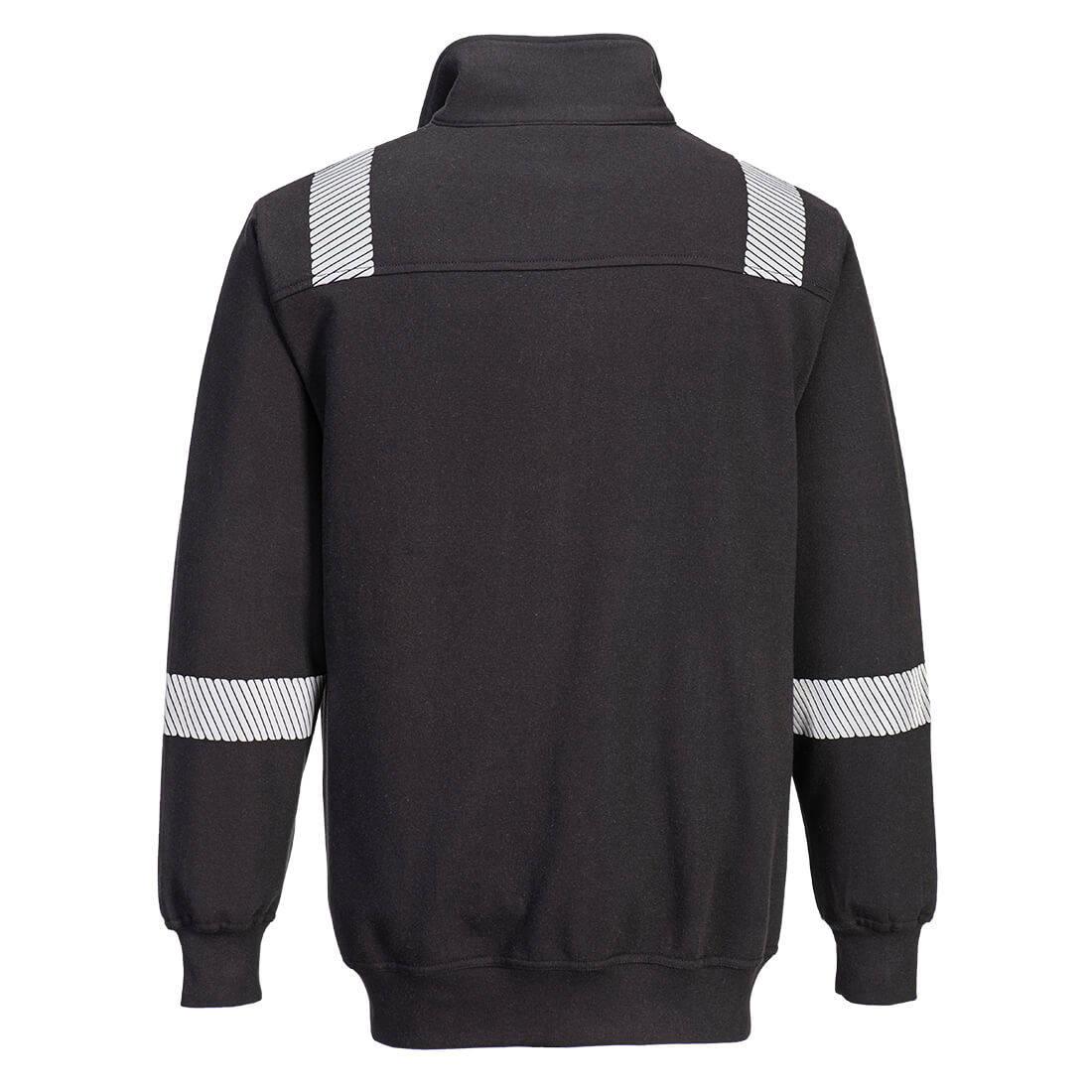 Black - Back - Portwest Unisex Adult WX3 FR Modaflame Sweatshirt