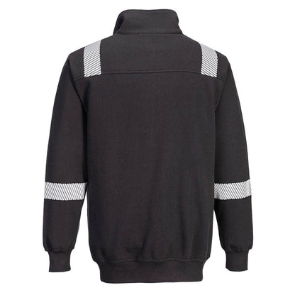 Black - Back - Portwest Unisex Adult WX3 FR Modaflame Sweatshirt