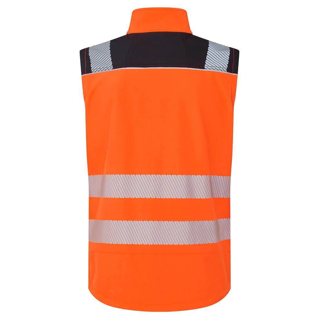 Orange-Black - Back - Portwest Unisex Adult Hi-Vis Softshell 3 Layer Gilet