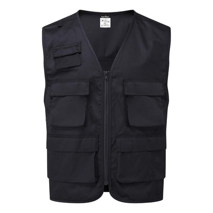 Black - Front - Portwest Unisex Adult Work Safety Vest
