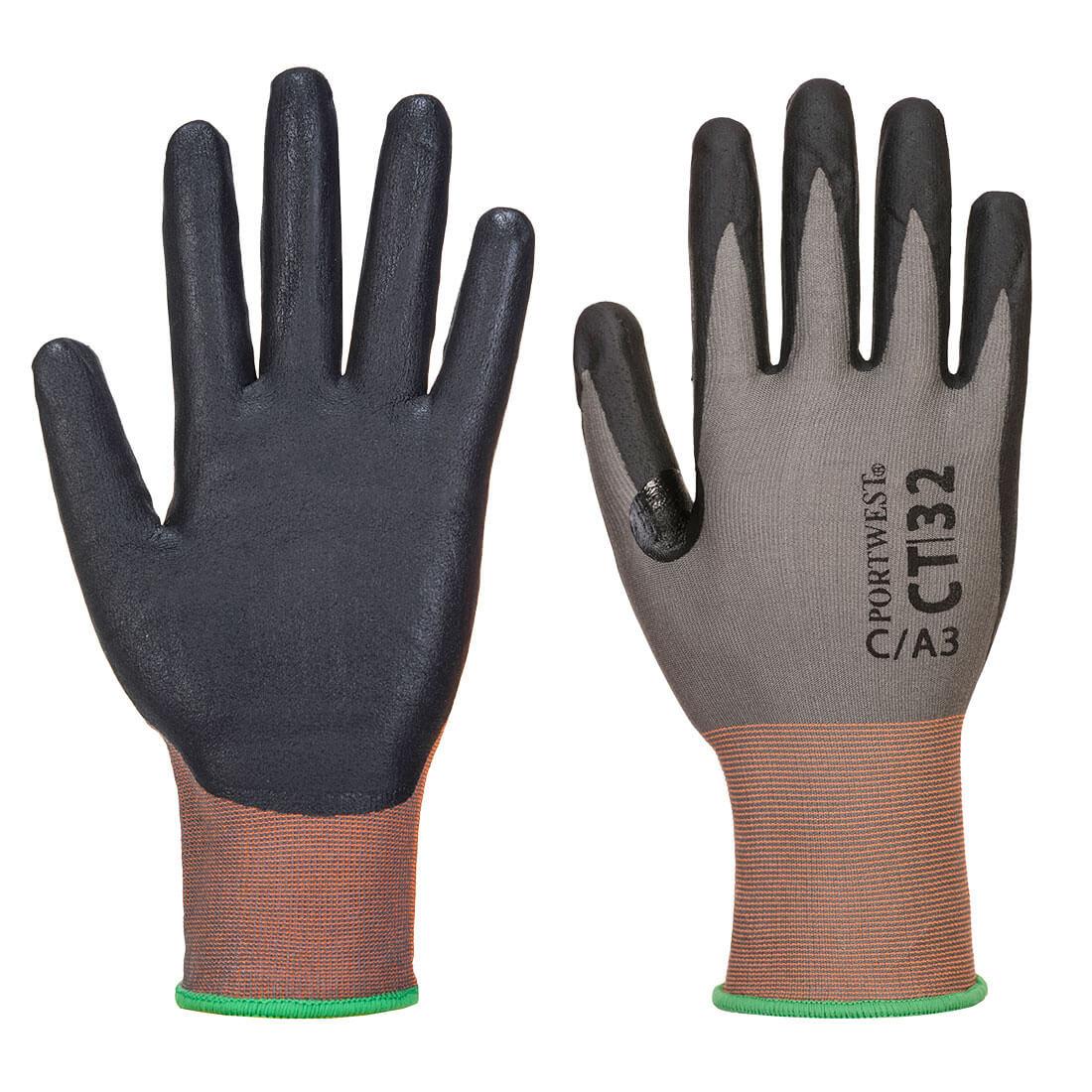 Grey-Black - Front - Portwest Mens CT32 Gloves