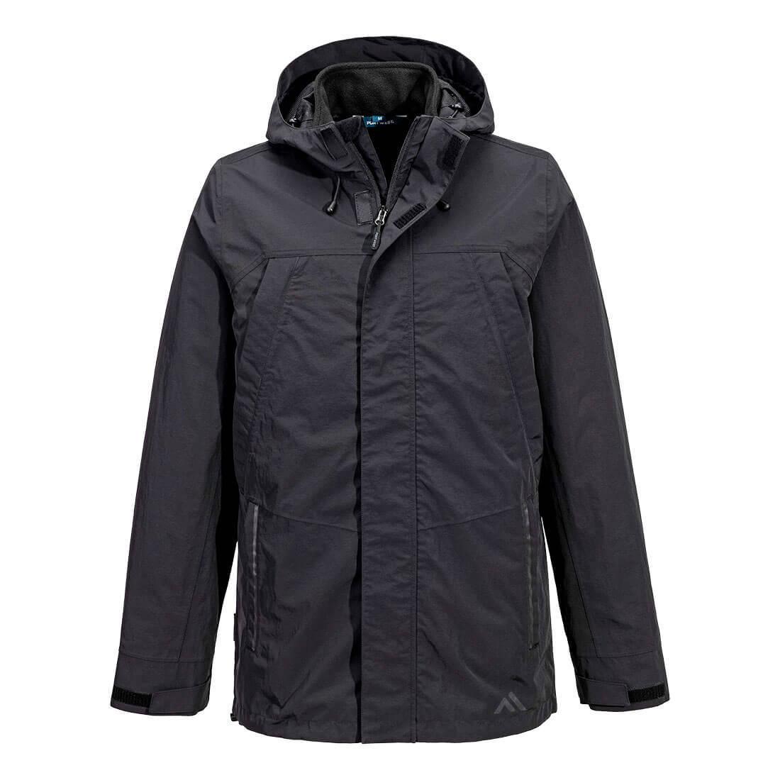 Black - Back - Portwest Unisex Adult KX3 3 in 1 Jacket