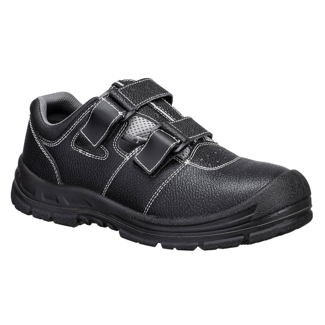Black-Grey - Back - Portwest Unisex Adult S1P SR FO Safety Trainers