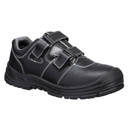 Black-Grey - Back - Portwest Unisex Adult S1P SR FO Safety Trainers