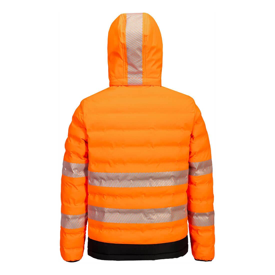 Orange-Black - Side - Portwest Mens Hi-Vis Tunnel Ultrasonic Heated Padded Jacket