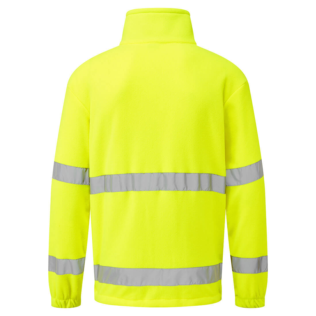 Yellow - Back - Portwest Unisex Adult Hi-Vis Half Zip Fleece Top