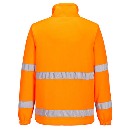Orange - Back - Portwest Unisex Adult Half Zip Safety Fleece Top