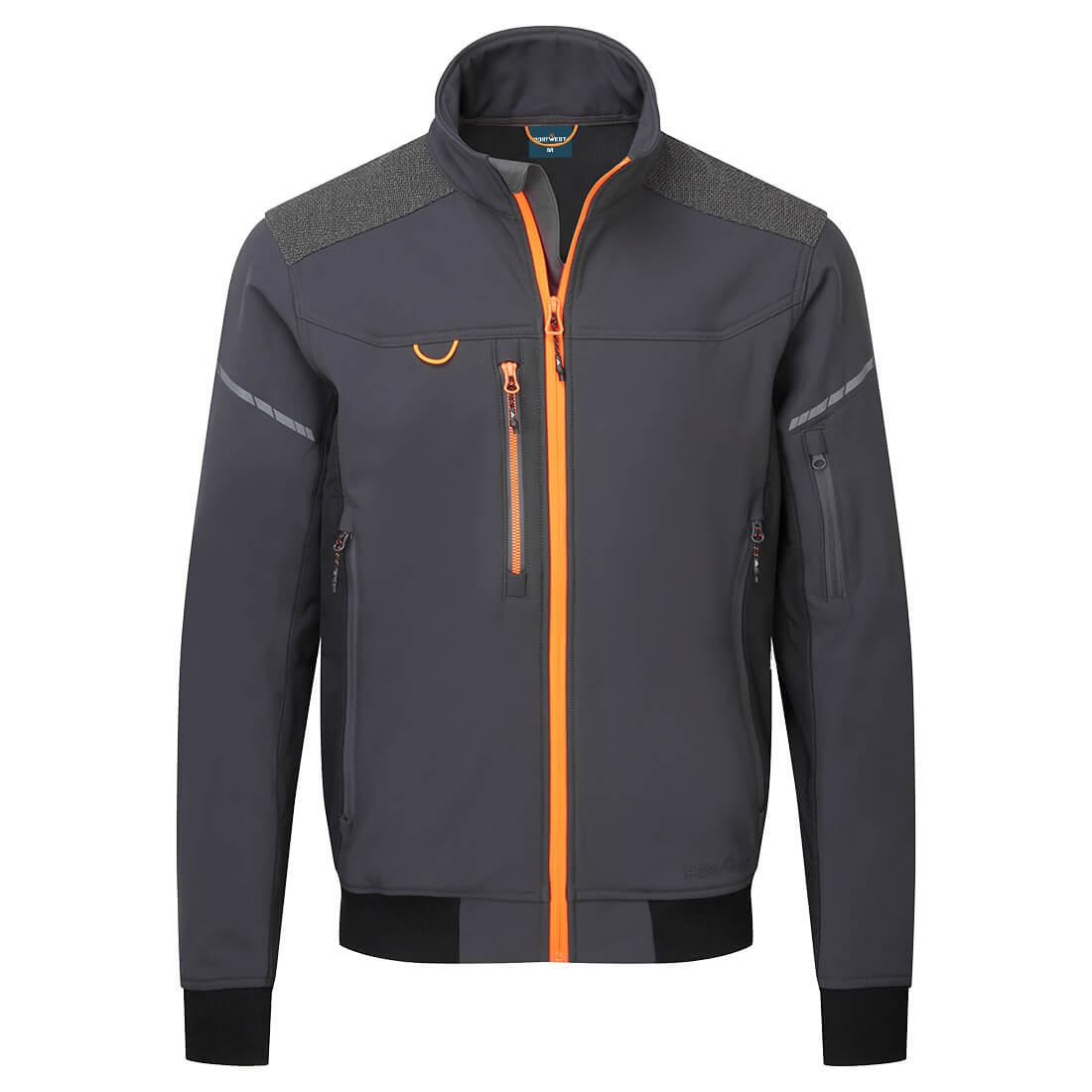 Metal Grey - Front - Portwest Mens EV4 Softshell 3 Layer Bomber Jacket
