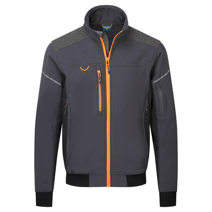 Metal Grey - Front - Portwest Mens EV4 Softshell 3 Layer Bomber Jacket