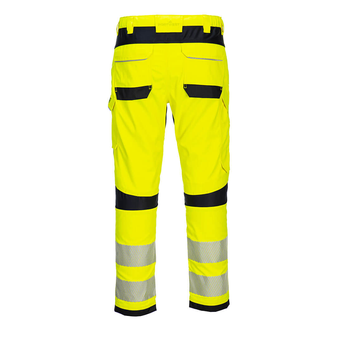 Yellow-Black - Back - Portwest Mens Modaflame Hi-Vis Fire Resistant Work Trousers