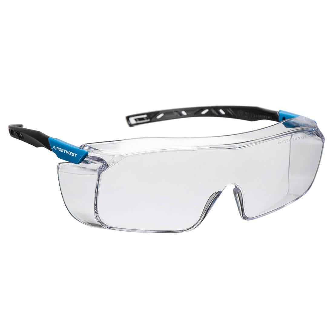 Clear - Front - Portwest Top OTG Safety Glasses