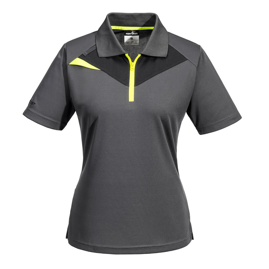 Metal Grey - Front - Portwest Womens-Ladies DX4 Short-Sleeved Polo Shirt