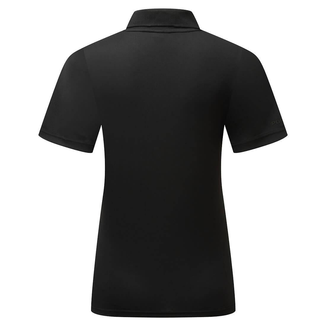 Black - Back - Portwest Womens-Ladies DX4 Short-Sleeved Polo Shirt