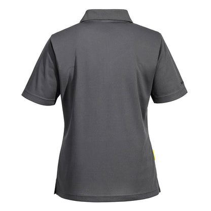 Metal Grey - Back - Portwest Womens-Ladies DX4 Short-Sleeved Polo Shirt