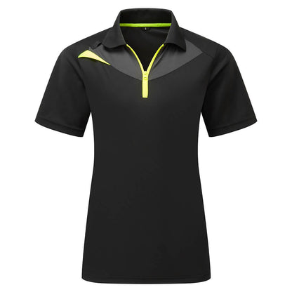 Black - Front - Portwest Womens-Ladies DX4 Short-Sleeved Polo Shirt