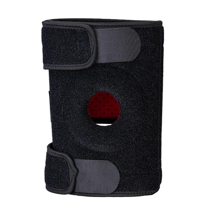 Black - Front - Portwest Open Patella Knee Sleeve