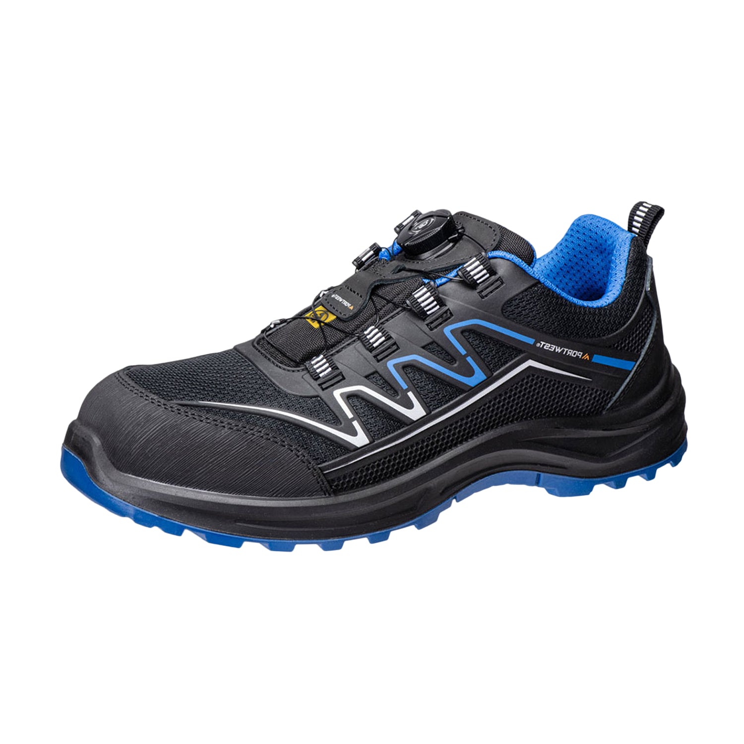 Black-Blue - Back - Portwest Unisex Adult Mesh Trainers