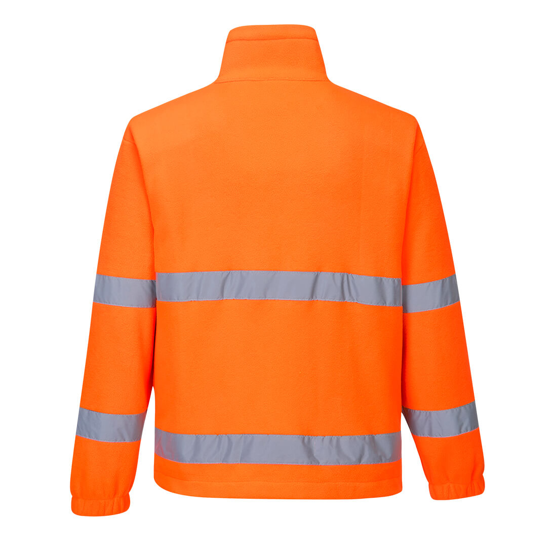 Orange - Back - Portwest Mens F303 Fleece Hi-Vis Windbreaker