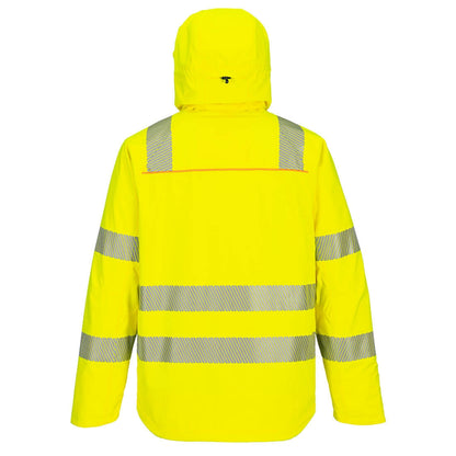 Yellow - Back - Portwest Unisex Adult DX4 Hi-Vis Jacket