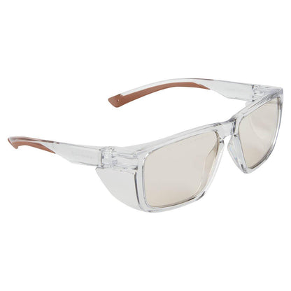 Brown - Front - Portwest Unisex Adult Side Shields Safety Glasses