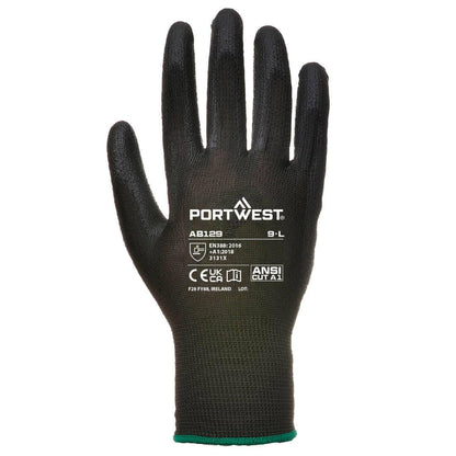 Black - Back - Portwest AB129 PU Safety Gloves (Pack of 288)