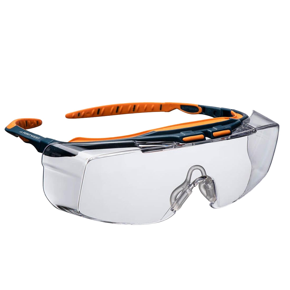 Clear - Front - Portwest Peak OTG Safety Glasses