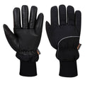 Black - Front - Portwest Unisex Adult A751 Apacha Leather Cold Store Gloves