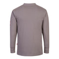 Grey - Back - Portwest Mens Flame Resistant Henley T-Shirt