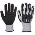 Grey-Black - Front - Portwest Unisex Adult A723 Impact Resistant TPV Cut Resistant Gloves