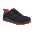 Black-Red - Front - Portwest Mens Knitted Wire Lace Safety Trainers