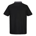 Black-Zoom Grey - Back - Portwest Mens Cotton Active Polo Shirt