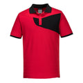Red-Black - Front - Portwest Mens Cotton Active Polo Shirt