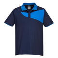 Navy-Royal Blue - Front - Portwest Mens Cotton Active Polo Shirt