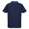 Navy-Royal Blue - Back - Portwest Mens Cotton Active Polo Shirt