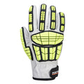 Grey - Back - Portwest Unisex Adult A745 Pro Impact Resistant Leather Cut Resistant Gloves