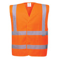Orange - Front - Portwest Mens Band & Brace Safety Hi-Vis Vest