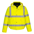 Yellow - Front - Portwest Mens Hi-Vis Winter Bomber Jacket