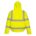 Yellow - Back - Portwest Mens Hi-Vis Winter Bomber Jacket