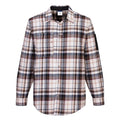 Brown - Front - Portwest Mens Checked Work Shirt