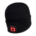 Black - Back - Portwest Rechargeable Torch Beanie