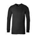 Black - Front - Portwest Mens Thermal Long-Sleeved T-Shirt