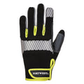 Black-Yellow - Back - Portwest Unisex Adult PW3 Utility Gloves