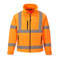 Orange - Front - Portwest Mens Classic High-Vis Soft Shell Jacket